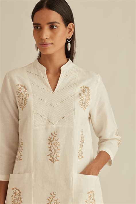 Buy Mohur Cotton Linen Kurta | Ladies Kurta Online : Ancestry