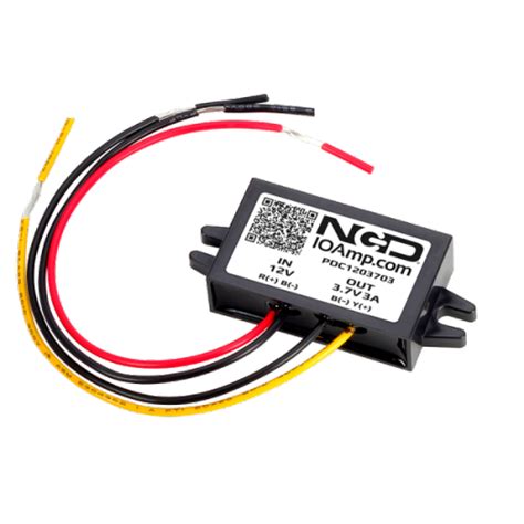 DC/DC Power Converter 12V DC Input to 3.7V DC Output at 11.1 Amps Wire ...