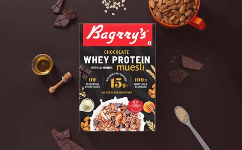 Bagrry's Whey Protein Muesli 500gm Box |15gm Protein Per Serve ...