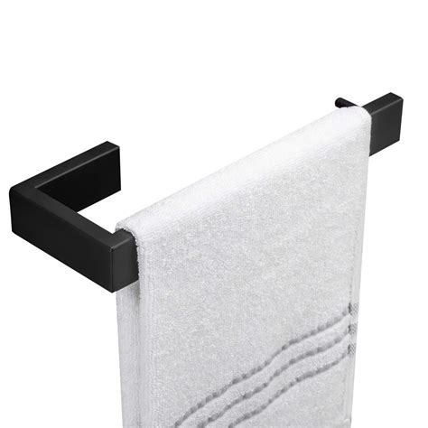 Pynsseu Wall Mount Hand Towel Bar for Bathroom, Matte Black Stainless ...