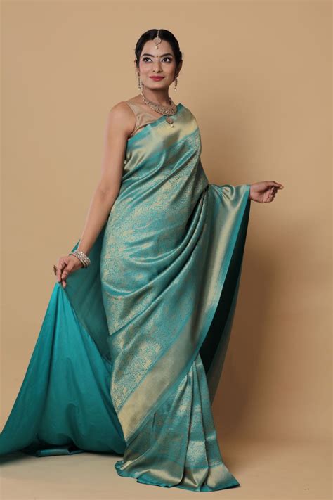 Buy Eastern Blue Gold Sualkuchi Assam Silk Saree - House Of Elegance ...