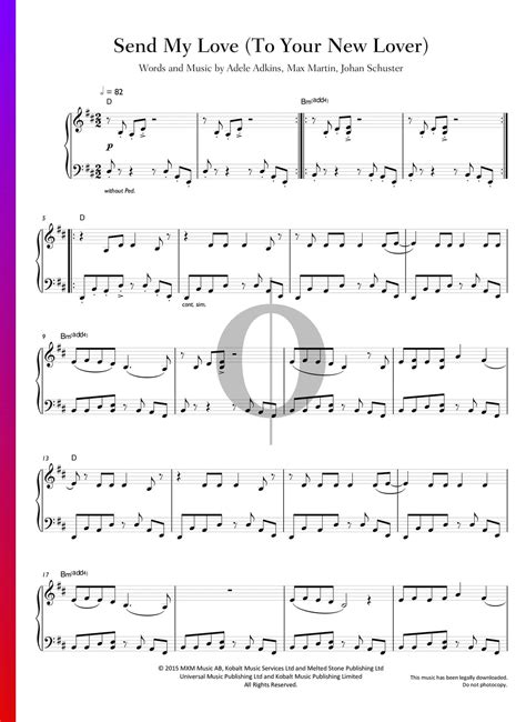 Send My Love (To Your New Lover) Klaviernoten (Adele) - OKTAV