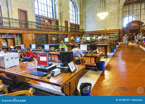 People in the Reading Room of New York S Public Library Editorial Stock ...