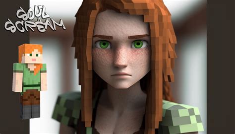 ArtStation - Minecraft Alex HD
