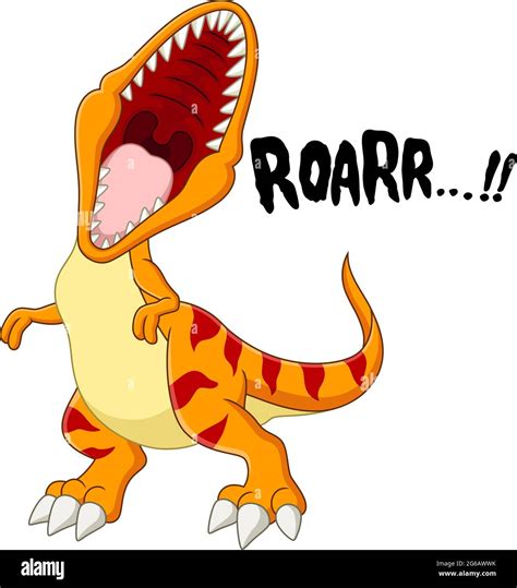Cartoon tyrannosaurus rex dinosaur roaring Stock Vector Image & Art - Alamy