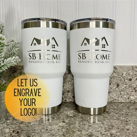 Custom Logo Yeti® Tumbler, Company Logo, Business Logo Tumbler, Laser ...