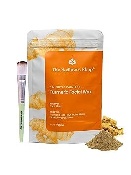 The Wellness Shop - Turmeric Facial Wax Powder, 5 min Painless Natural ...