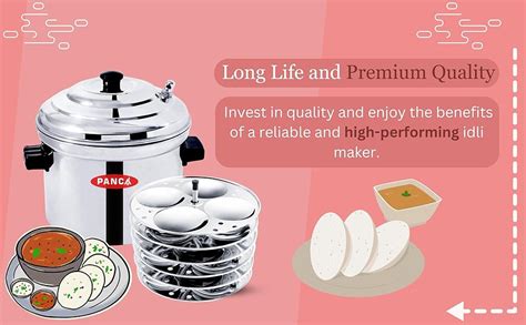 PANCA Stainless Steel 6 Plate Idli Maker 24 Cavity Idli Cooker, 24 Idli ...