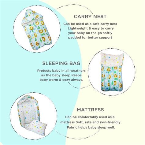 Padded Travel Carry Nest for Baby, Baby Warm Cozy Sleeping Bag Sack ...