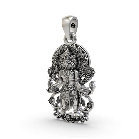 Narasimha Pendant in 925 Sterling Silver | Lord Narasimha Hindu God Je ...