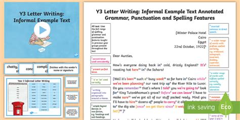 Y3 Letter Writing: Informal Model/Example Text