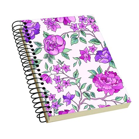 Pruébame Spiral Bound Notebook, Plain Notebook, Size : A5 | Floral ...