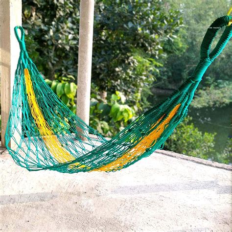 CRM TRADERS® Nylon Net Hammock Swing for Both Adults and Kids ...
