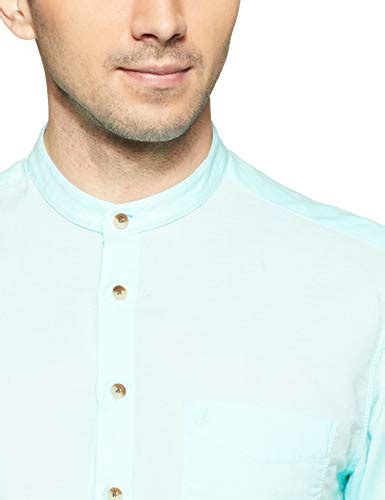 Buy John Players Men's Solid Slim Fit Linen Casual Shirt (JCMWSHS180067 ...