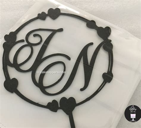 Personalized / Customized Cake Topper with Initials PICT008 – Cake ...