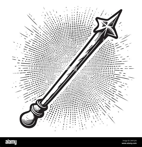 Magic Wand Black And White