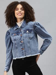 PLUSS Full Sleeve Washed Women Denim Jacket - Buy PLUSS Full Sleeve ...
