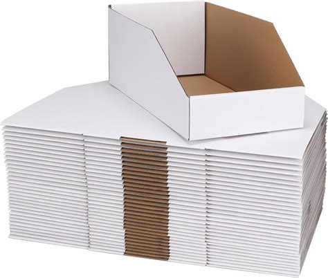 Amazon.com - ZBEIVAN Cardboard Storage Bins Boxes 35 Packs 12x6x4.5 ...