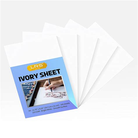 LRS Ivory Sheets/Paper - Super Smooth - Bright White - 210GSM - A4 Size ...