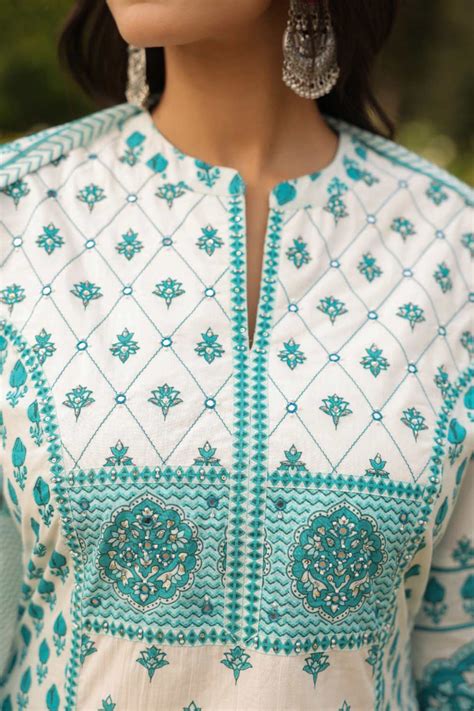 Kashish Aqua Kurta Set with Dupatta – amraanastore