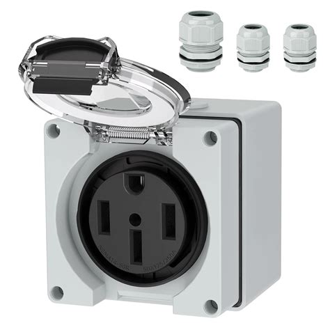 Amazon.com: Suplevel 50 Amp RV Outlet Box, NEMA 14-50R 125/250 Volt RV ...