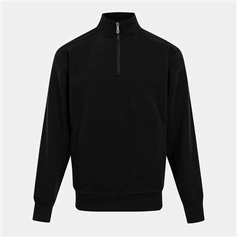 Men's Quarter Zip Pullovers - Size 2XL, Black