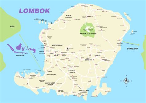 Lombok Tourism Map - Infoupdate.org