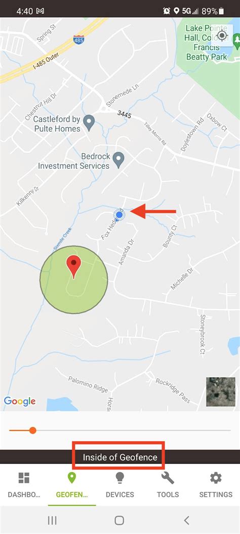 Android Geofence Tutorial 的图像结果
