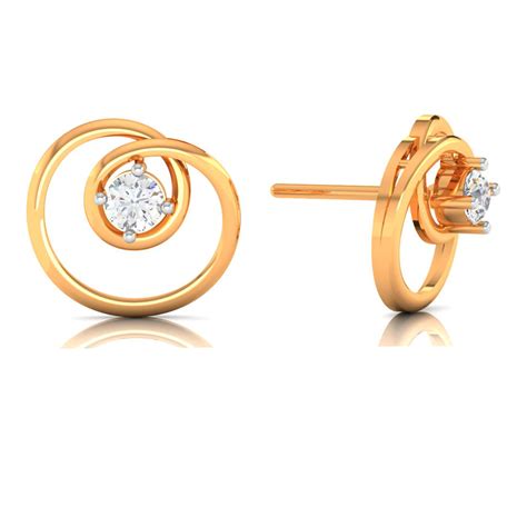Spiraled Sophistication Twirled Design 18K Gold Diamond Earrings\ – P.C ...