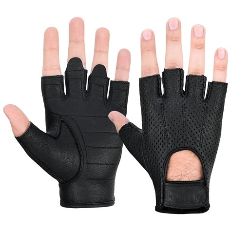 Top Quality Leather Fingerless Gloves For Men - Hugger Gloves