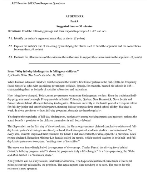 Image result for AP Seminar TMP Example