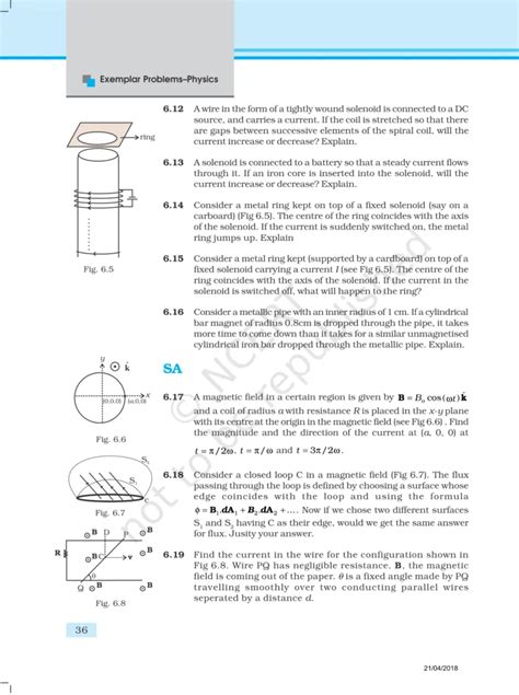 NCERT Exemplar Class 12 Physics Chapter 6 - Electromagnetic Induction