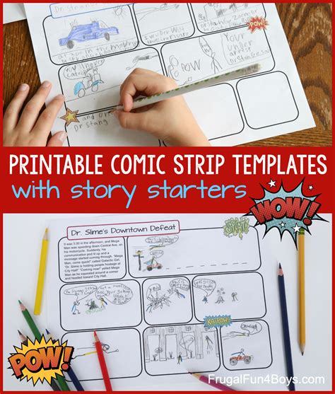 Comic Strip Template For Students