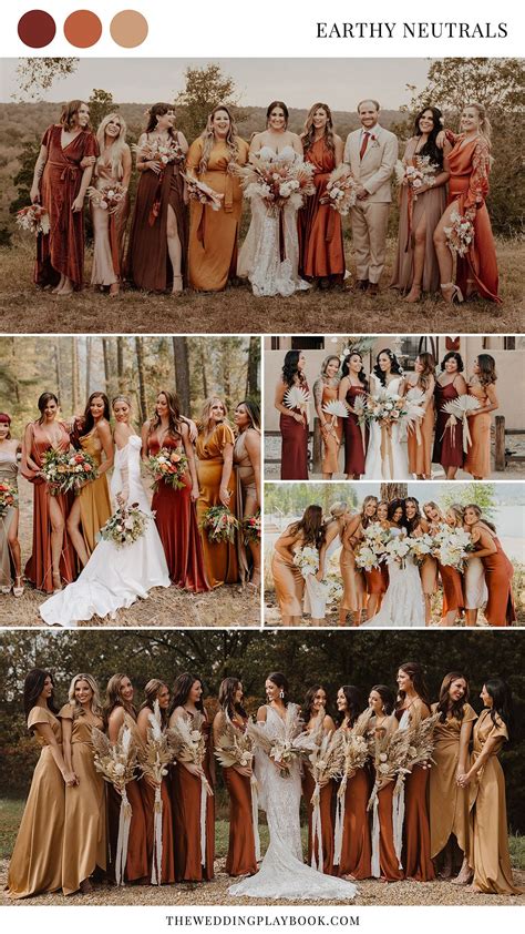 Trending Bridesmaid Dress Colour Palettes for 2024 | Bridesmaid dresses color palette, Fall ...