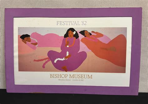 Bishop Museum Festival '82 Art Print by Pegge Hopper, Unframed 45" x 29 ...