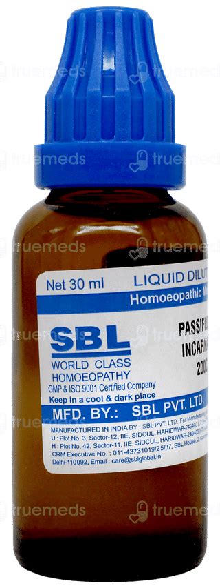 Sbl Passiflora Incarnata 200 C Dilution 30 Ml - Uses, Side Effects ...