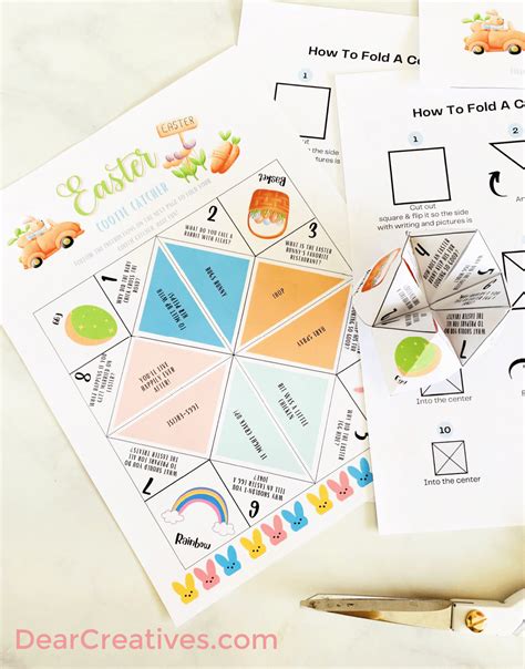 Printable Easter Cootie Catcher + Instructions Dear Creatives