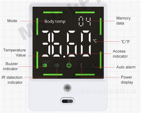 Wall mounted intelligent automatic non-contact thermal thermometer ...