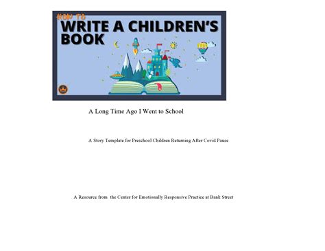 Children Book Template Word