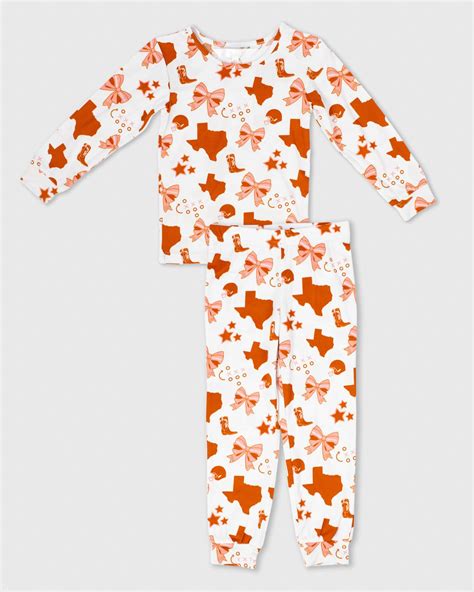 Kid's Put A Bow On It Long Sleeve Pajamas | The Royal Standard
