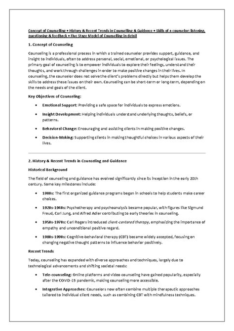 Counseling Notes: Concepts, Skills, Models & Ethical Considerations ...