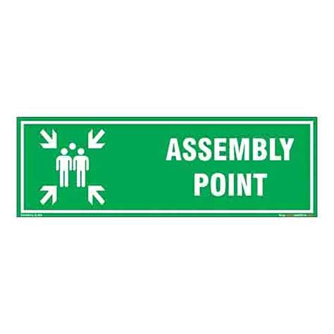 buysafetyposters.com - Assembly Point Sign In English - Hard Plastic ...