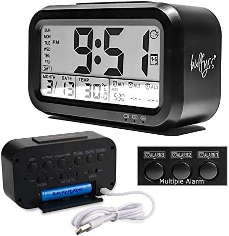 Buy JALL Digital Alarm Clock with FM Radio for Bedroom, 8 Colors Night ...