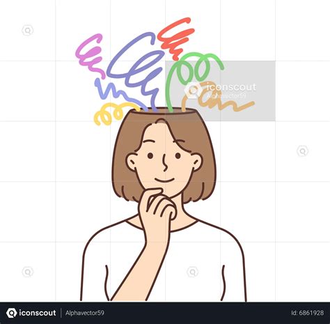 Best Girl with curious mind Illustration download in PNG & Vector format