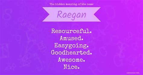 Name Raegan