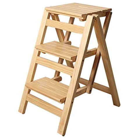 3 Step Wooden Ladder – HOMYSTYLE