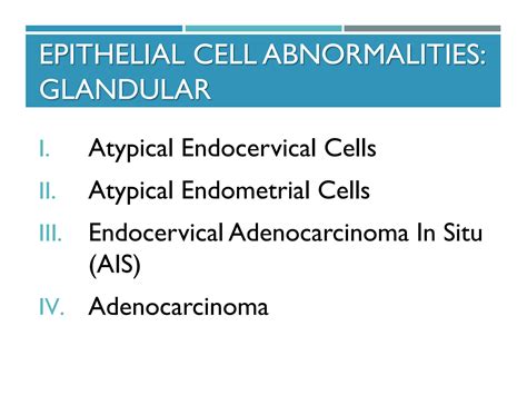 SOLUTION: 3 epithelial cell abnormalities on pap smear FEU medicine ...