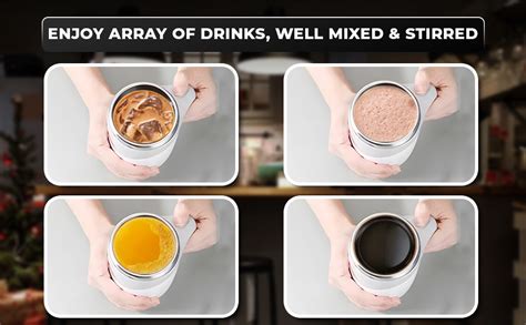 Buy REMAXX Silver Automatic Magnetic Self Stirring Coffee Mug With Lid ...