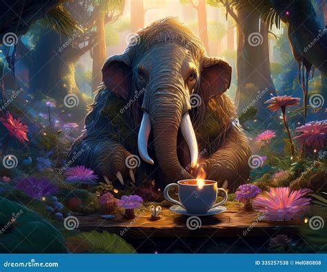 Humanized Elephant or Mammoth Creature. Fantasy Mommoth or Elephant ...