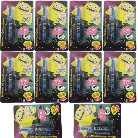 10 FLAIR INKY MONSTER LIQUID INK FOUNTAIN PEN : Amazon.in: Office Products